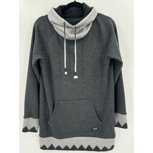 BURTON Fox Trot Gray Cowl Neck Pullover Sweater Size S